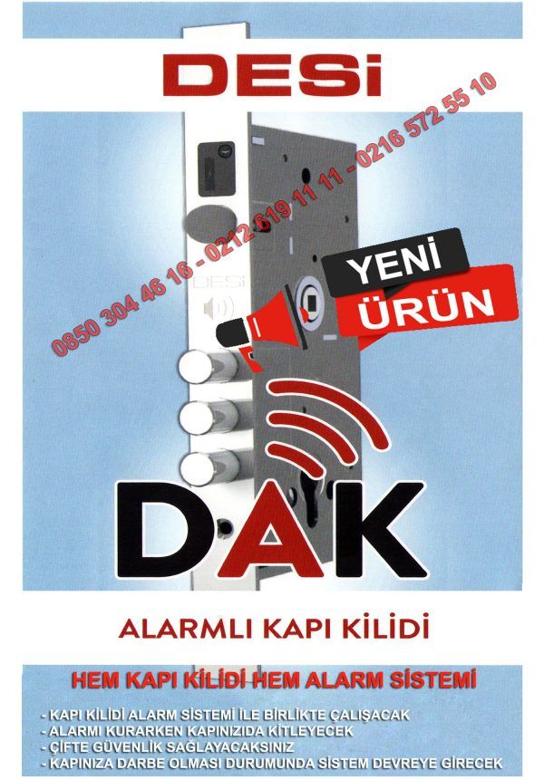 Desi DAK Alarmlı Kapı Kilidi Yeni Ürün!